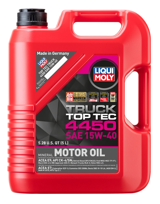 LIQUI MOLY 5L Top Tec Truck 4450 Motor Oil SAE 15W40