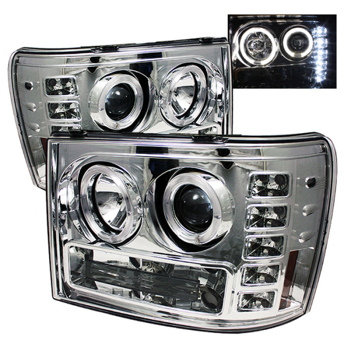 Spyder GMC Sierra 1500/2500/3500 07-13 Projector Headlights LED Halo- LED Chrome PRO-YD-GS07-HL-C