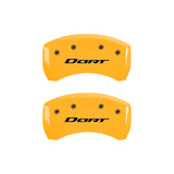 MGP 4 Caliper Covers Engraved Front & Rear With out stripes/Dart Yellow finish black ch