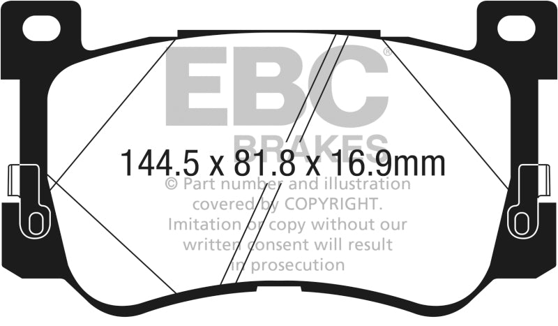 EBC 2017+ Genesis G90 5.0L Ultimax2 Front Brake Pads