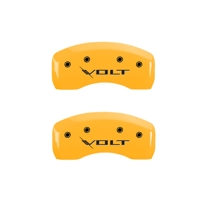 MGP 4 Caliper Covers Engraved Front & Rear Volt Yellow finish black ch