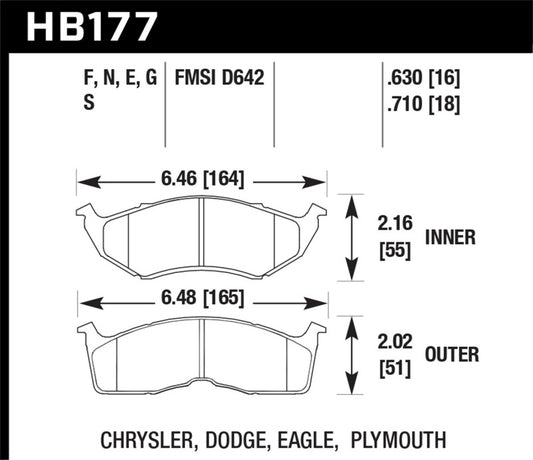 Hawk 95-97 Dodge Neon Blue 9012 Front Race Pads