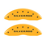 MGP 2 Caliper Covers Eng Front Silverado Yellow Finish Blk Char 05 Chevy Silverado 1500