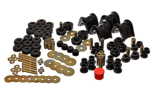 Energy Suspension 66-77 Ford Bronco 4WD (w/ 2 Deg C-Bushings) Black Hyper-Flex Master Bushing Set