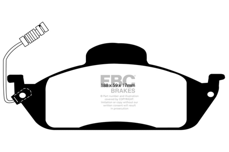 EBC 98 Mercedes-Benz M-Class (ML) ML320 3.2 Yellowstuff Front Brake Pads