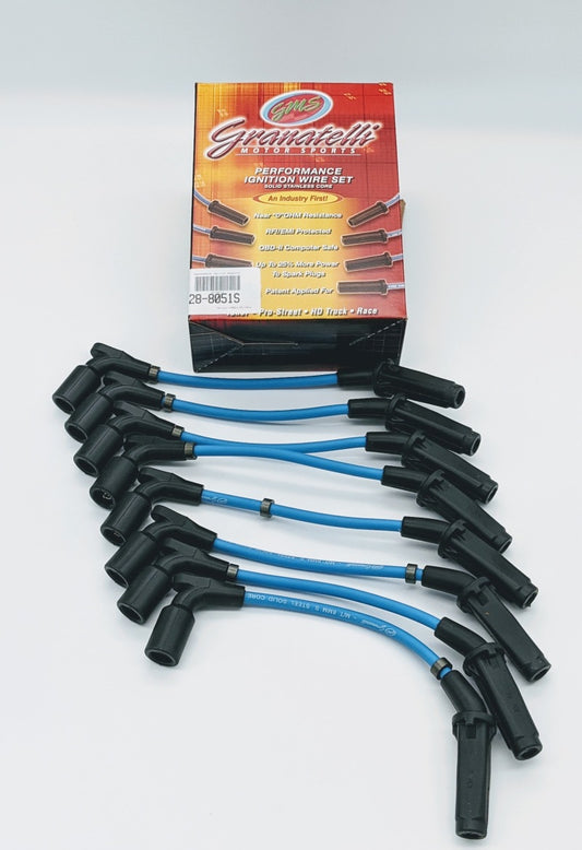 Granatelli 20-23 GM LT2 6.2L Straight Boot Hi-Perf Coil-Near-Plug Ignition Wire Connector Kit - Blue