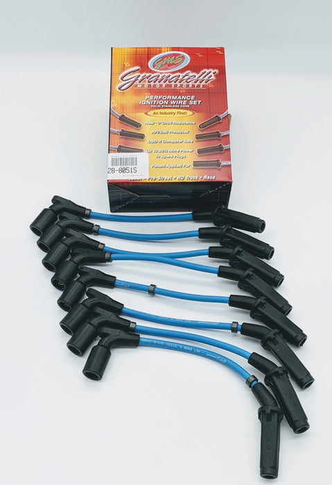 Granatelli 20-23 GM LT2 6.2L Straight Boot Hi-Perf Coil-Near-Plug Ignition Wire Connector Kit - Blue