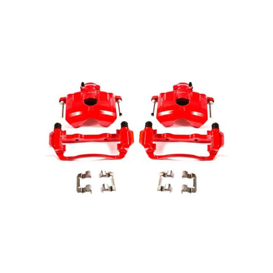 Power Stop 08-11 Ford Focus Front Red Calipers w/Brackets - Pair