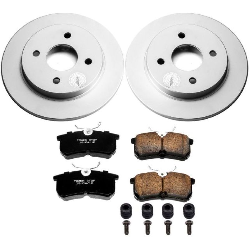 Power Stop 14-19 Ford Fiesta Rear Z17 Evolution Geomet Coated Brake Kit