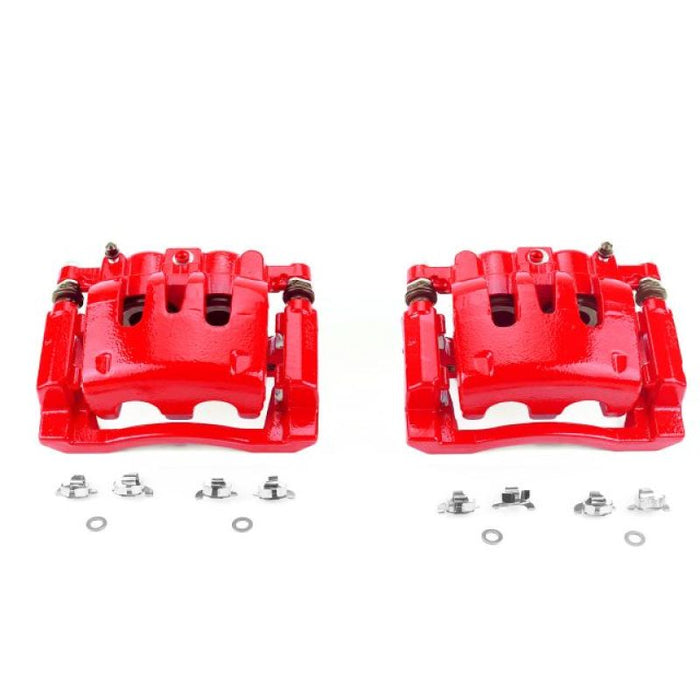 Power Stop 08-12 Ford F-250 Super Duty Rear Red Calipers w/Brackets - Pair