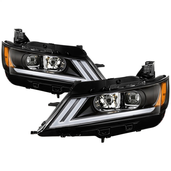 xTune 14-18 Chevy Impala (Excl Limited) DRL Halogen Proj Headlights - Blk (PRO-JH-CIM15-LB-BK)