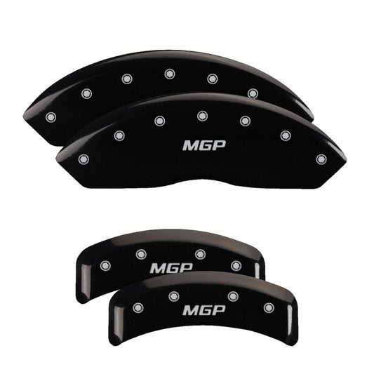 MGP 4 Caliper Covers Engraved Front & Rear MGP Black Finish Silver Char 1988 Chevrolet Corvette