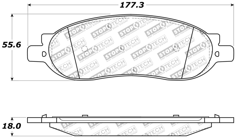 StopTech Sport Brake Pads w/Shims and Hardware - Rear