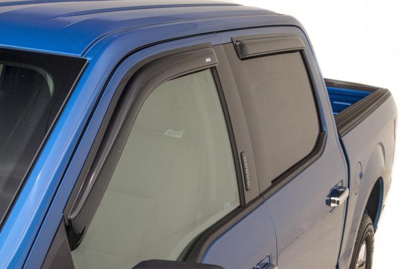 AVS 15-18 Ford F-150 Supercab Ventvisor Outside Mount Window Deflectors 4pc - Smoke