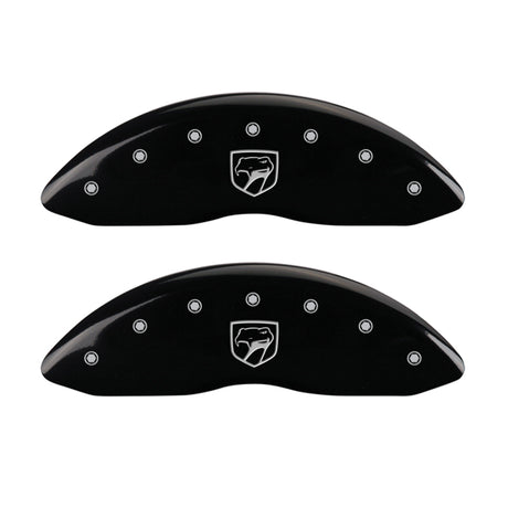 MGP 4 Caliper Covers Engraved Front Gen 2/Viper Engraved Rear Gen 2/Snake Black finish silver ch