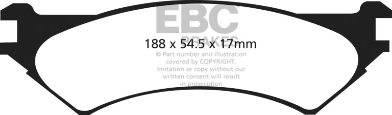 EBC 97-00 Ford Econoline E250 4.2 (4 Wheel ABS) Yellowstuff Rear Brake Pads