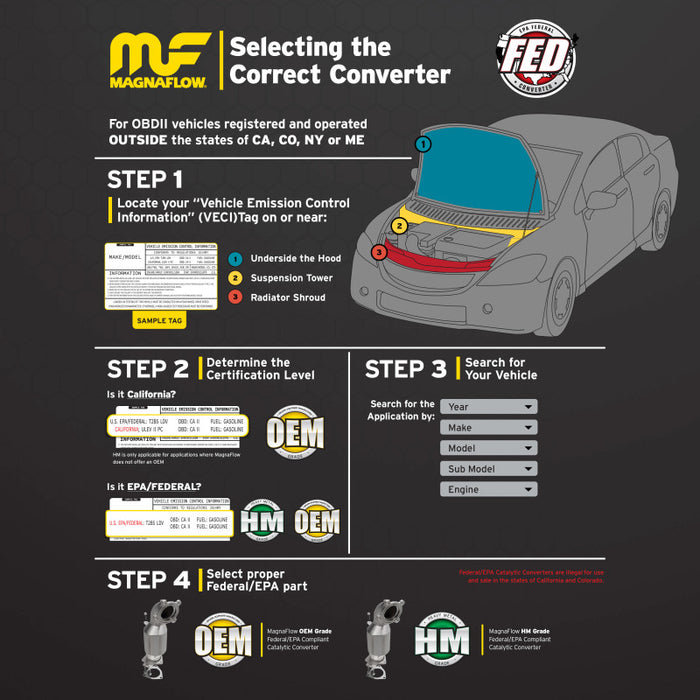 MagnaFlow Conv DF 02-03 Protege 2.0L rear 49S