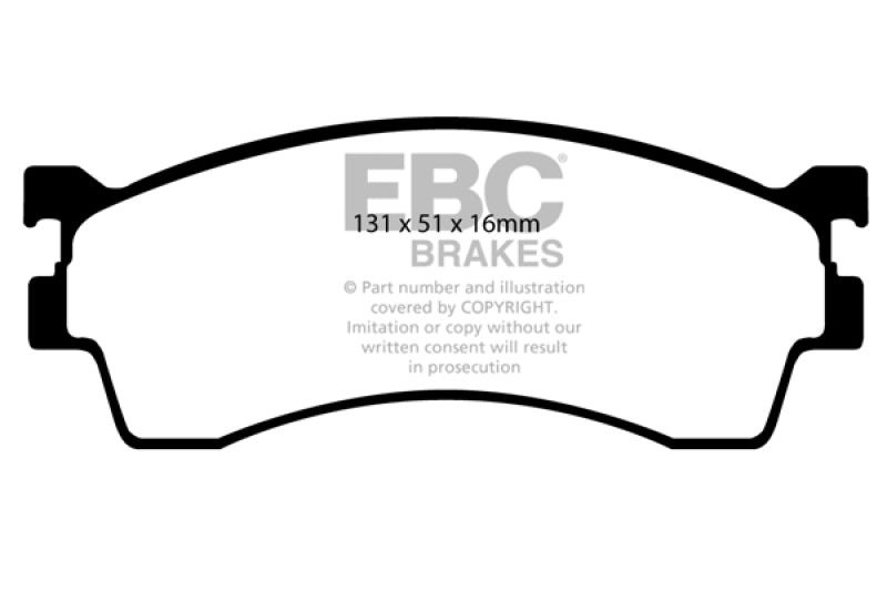 EBC 01-04 Mazda Protege 2.0 (Rear Drums) Greenstuff Front Brake Pads