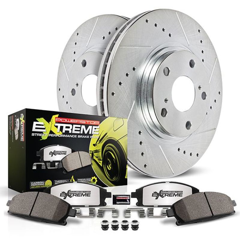 Power Stop 13-19 Cadillac XTS Front Z26 Street Warrior Brake Kit