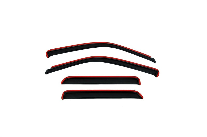 AVS 01-05 Chevy S10 Crew Cab Ventvisor In-Channel Front & Rear Window Deflectors 4pc - Smoke