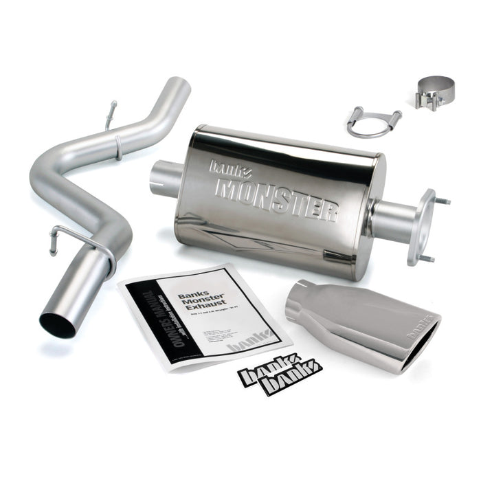 Banks Power 04-06 Jeep 4.0L Wrangler Monster Exhaust System - SS Single Exhaust w/ Chrome Tip