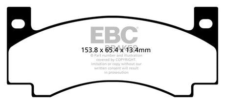 EBC 71-72 Amc Ambassador 4.2 Yellowstuff Front Brake Pads