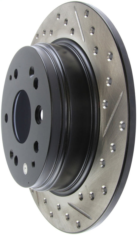 StopTech 04-08 Acura TL / 03-09 Honda Element Slotted & Drilled Left Rear Rotor
