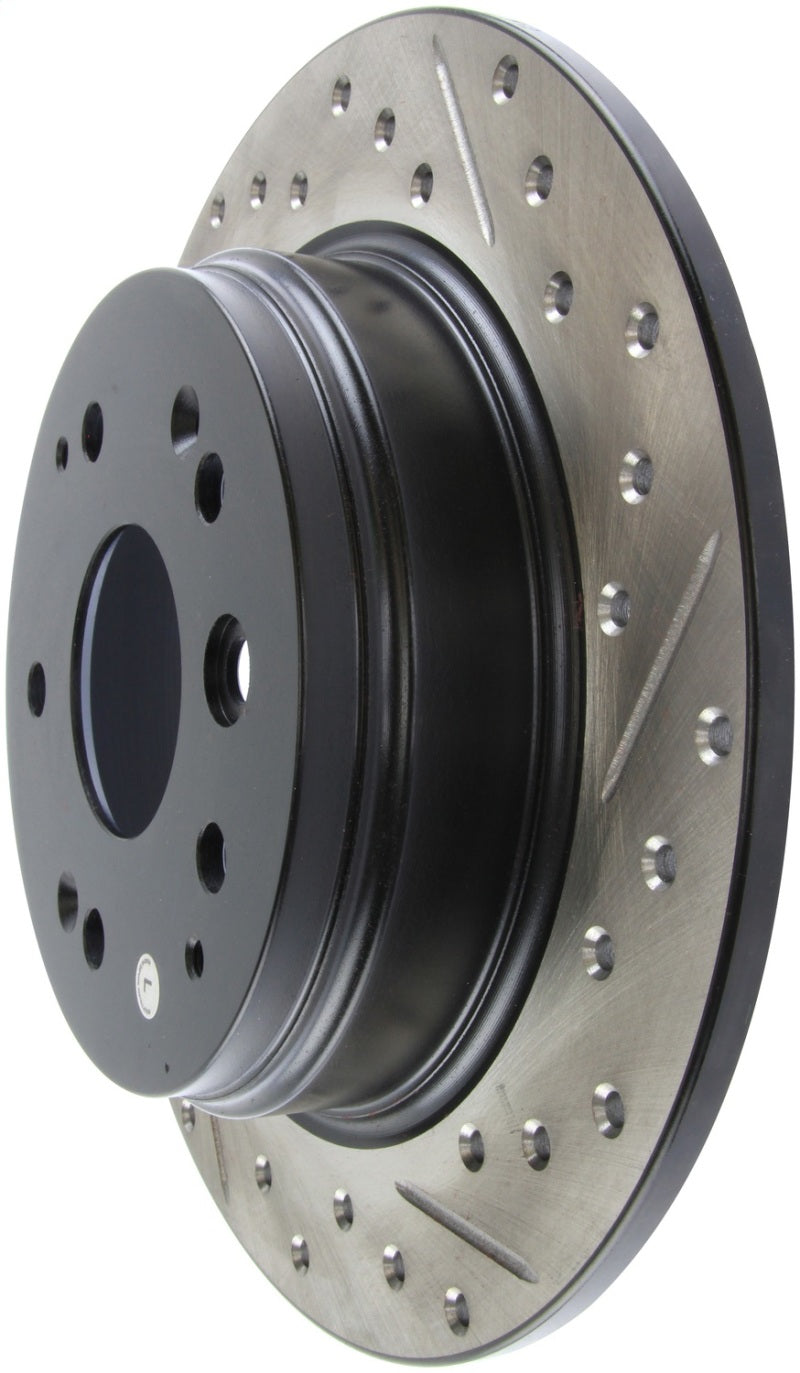 StopTech 04-08 Acura TL / 03-09 Honda Element Slotted & Drilled Left Rear Rotor
