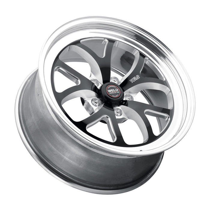 Weld S76 15x7.33 / 5x4.75 BP / 4.5in. BS Black Wheel (Low Pad) - Non-Beadlock