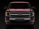 Raxiom 07-13 Chevrolet Silverado 1500 Axial Series Headlights w/ LED Bar- Blk Housing (Clear Lens)