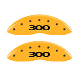 MGP 4 Caliper Covers Engraved Front & Rear 300 Yellow Finish Black Char 2007 Chrysler 300
