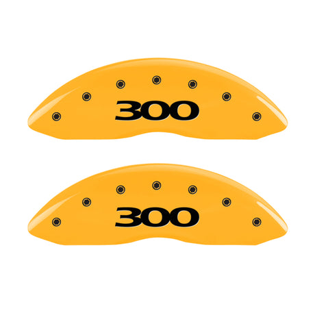 MGP 4 Caliper Covers Engraved Front & Rear 300 Yellow Finish Black Char 2007 Chrysler 300