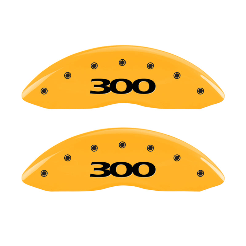 MGP 4 Caliper Covers Engraved Front & Rear 300 Yellow Finish Black Char 2005 Chrysler 300