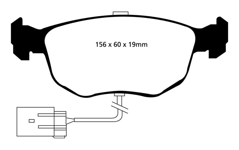 EBC 98-99 Ford Contour 2.5 SVT Redstuff Front Brake Pads