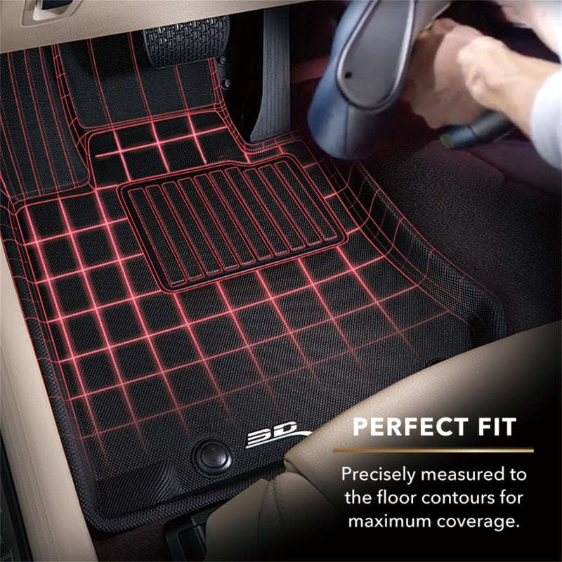 3D MAXpider 20-22 Mercedes-Benz GLE-Class 5-Seat Kagu 1st & 2nd Row Floormat - Black