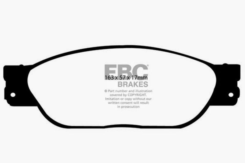 EBC 01-05 Ford Thunderbird 3.9 Redstuff Front Brake Pads