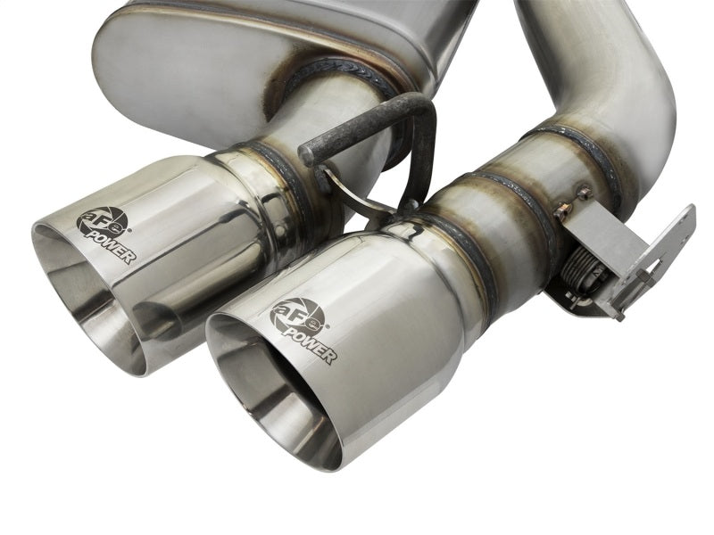 aFe MACHForce XP 3in 304 SS Axle-Back Dual Exhaust (NPP) w/ Polished Tips 16-17 Camaro SS V8-6.2L