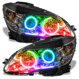 Oracle 08-11 Mercedes Benz C-Class Pre-Assem. Headlights Chrome Housing- w/2.0 Cntrl