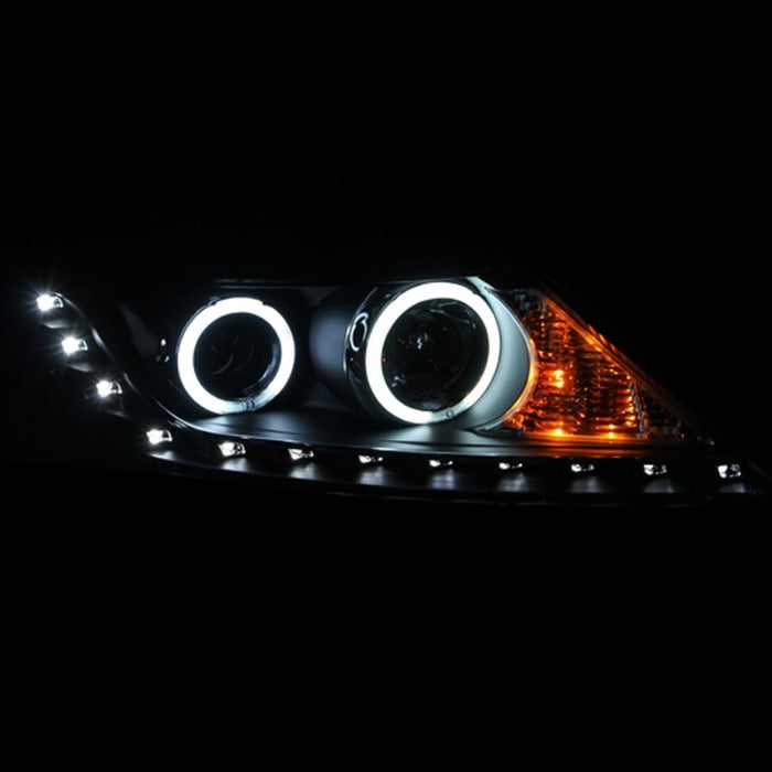 ANZO 2011-2013 Kia Sorento Projector Headlights w/ Halo Chrome (CCFL)