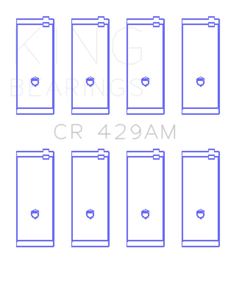 King Engine Bearings Toyota 2A/3A/4A (Size +0.5mm) Rod Bearing Set