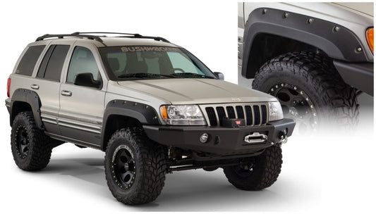 Bushwacker 99-04 Jeep Grand Cherokee Cutout Style Flares 2pc - Black