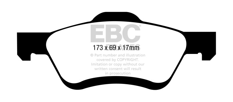 EBC 10-12 Ford Escape 2.5 Hybrid Yellowstuff Front Brake Pads