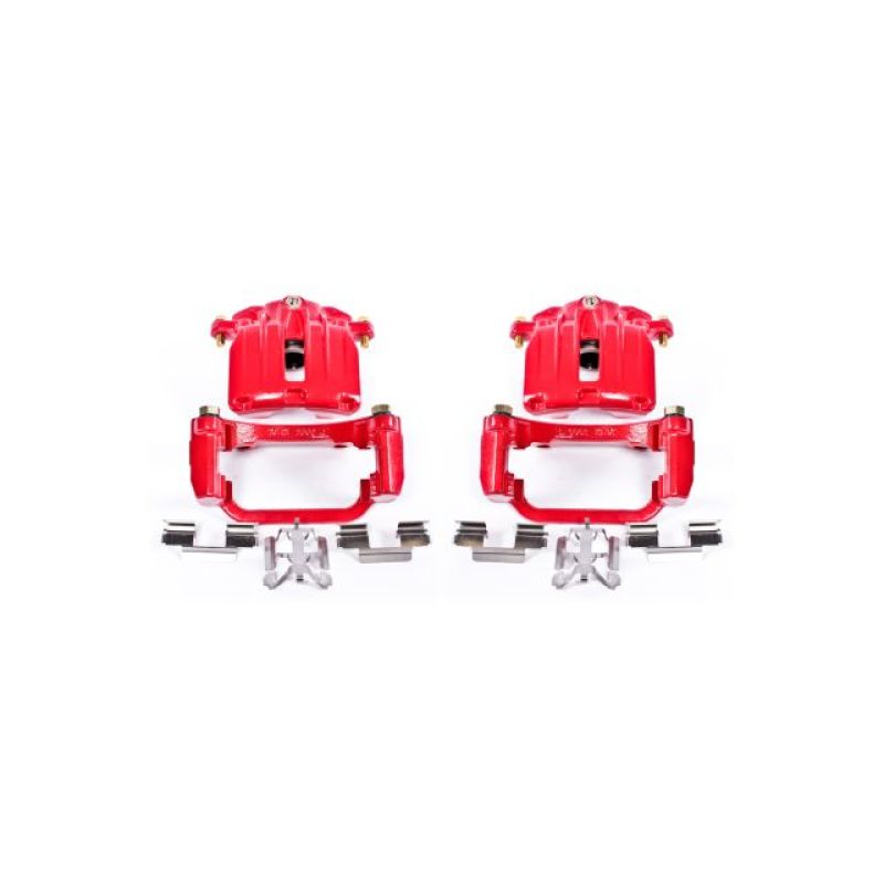 Power Stop 04-05 Cadillac DeVille Rear Red Calipers w/Brackets - Pair