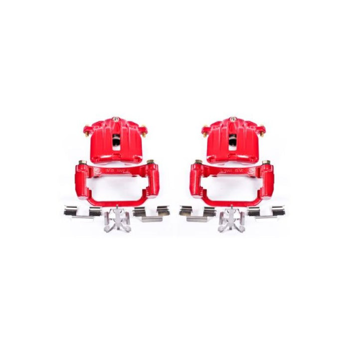 Power Stop 04-05 Cadillac DeVille Rear Red Calipers w/Brackets - Pair