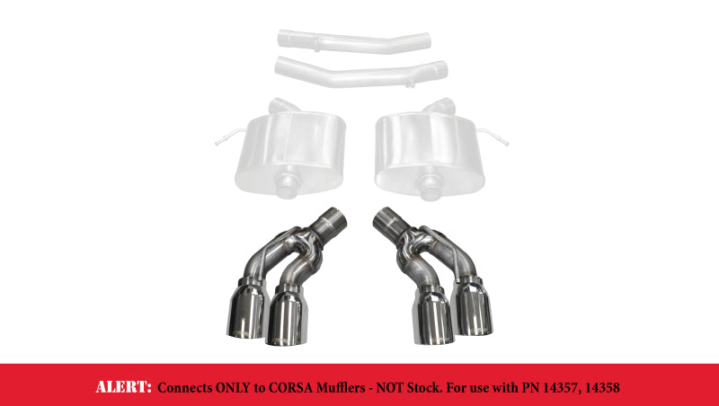 Corsa 16-17 Cadillac CTS-V 2.75in Inlet / 4.0in Outlet Polished Tip Kit (For Corsa Exhaust Only)