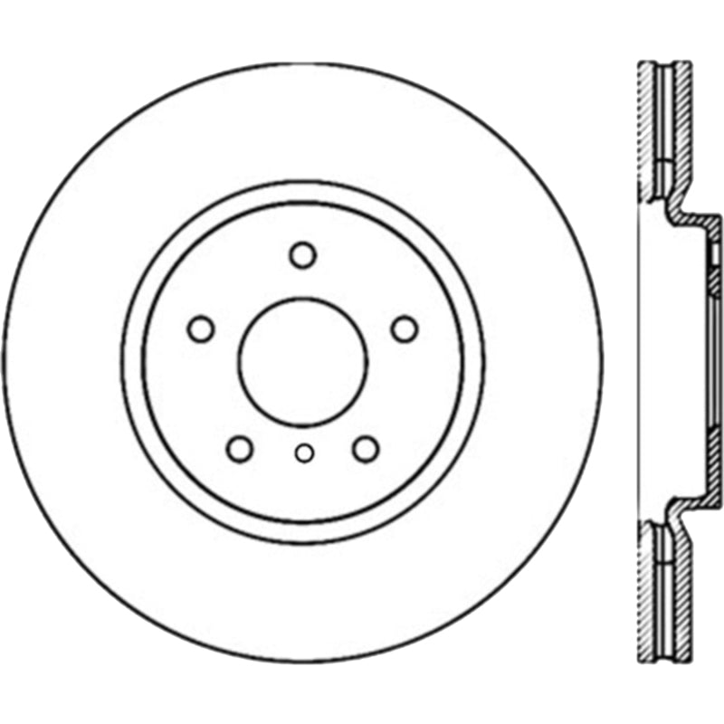 StopTech Power Slot 09 Nissan 370z / 08-09 Infiniti G37 Slotted Front Left CRYO Rotor