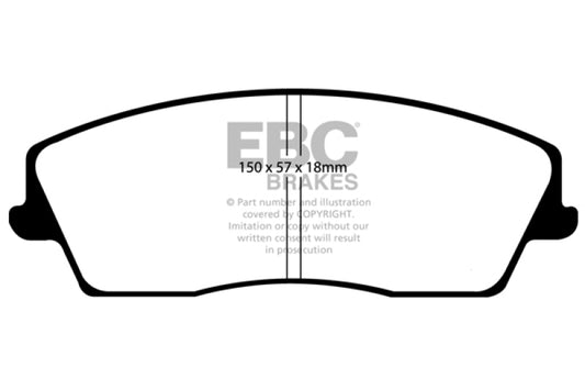 EBC 05-09 Chrysler 300 2.7 Redstuff Front Brake Pads