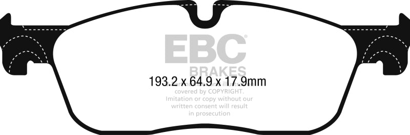 EBC 2016+ Jaguar F-Pace 2.0L TD (180) Greenstuff Front Brake Pads