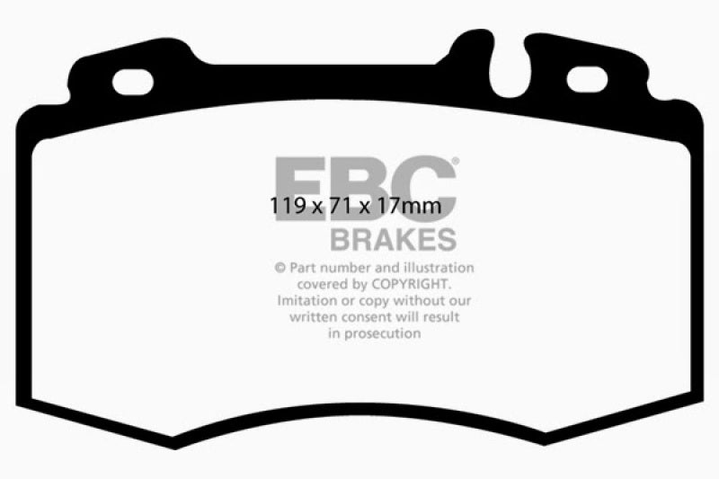 EBC 00-01 Mercedes-Benz M-Class (ML) ML430 4.3 Greenstuff Front Brake Pads