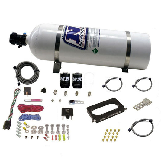 Nitrous Express 96-04 Ford Mustang Cobra/Mach 1 4 Valve Nitrous Kit (50-300HP) w/15lb Bottle